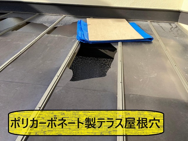 中央市　テラス屋根張り替え工事